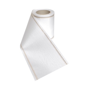 Leinalint valge äärtes kuldne ornament