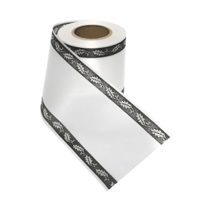 Leinalint valge tammelehtedega leinakimbule ja pärjale