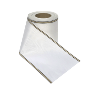 Leinalint valge triipäärega leinakimbule ja matusepärjale